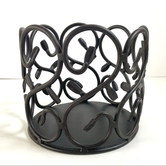 Other - Beautiful Iron Scroll Candle Holder